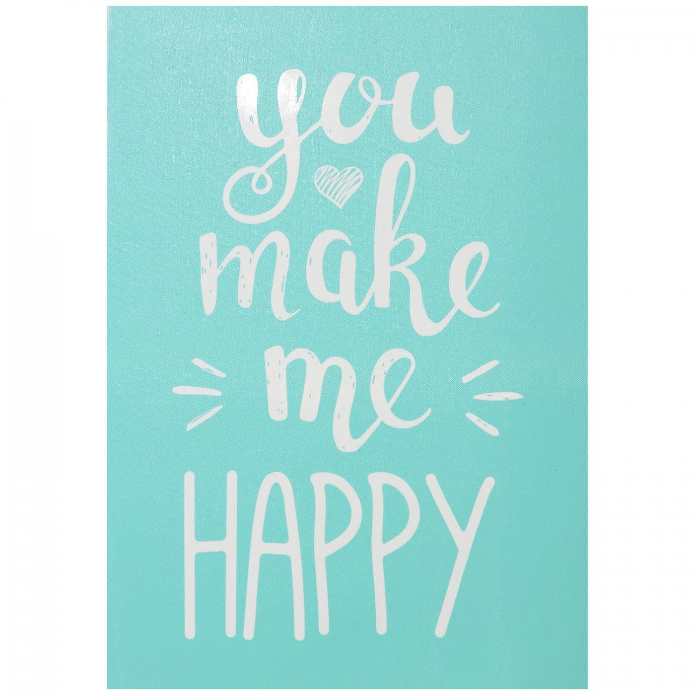 Samolepící šablona,147 x 210 mm, You make me happy