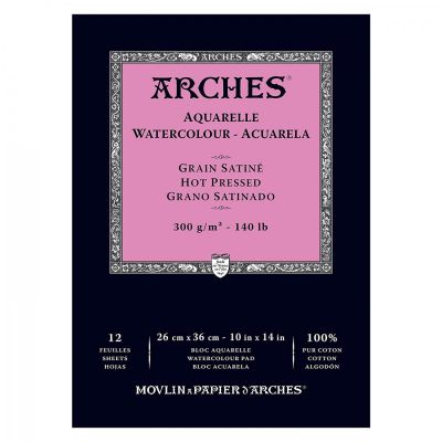 Arches skicák na akvarel HP, 26 x 36 cm, 300 g, 12 listů