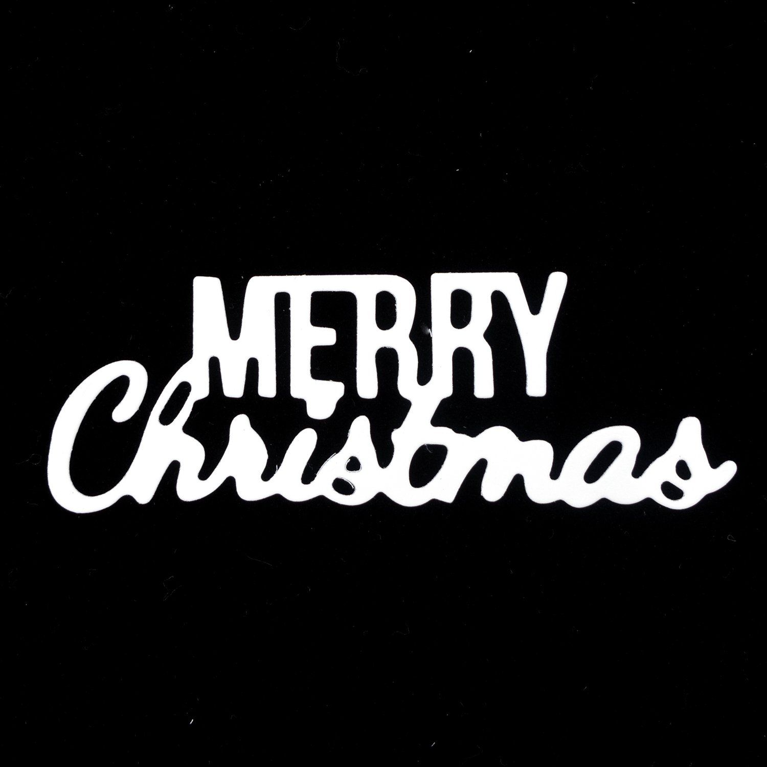 Vyřezávací šablony, přání Merry Christmas