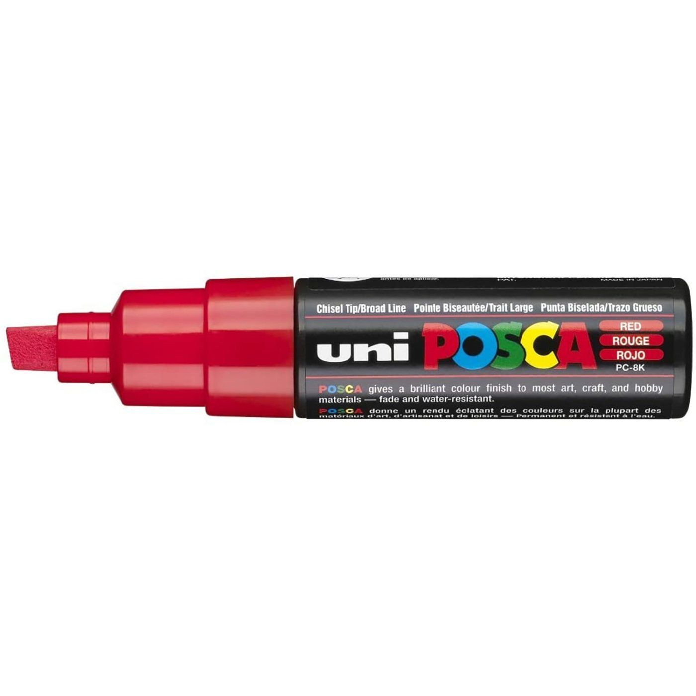 Popisovač Uni Posca PC-8K, 8 mm, červená