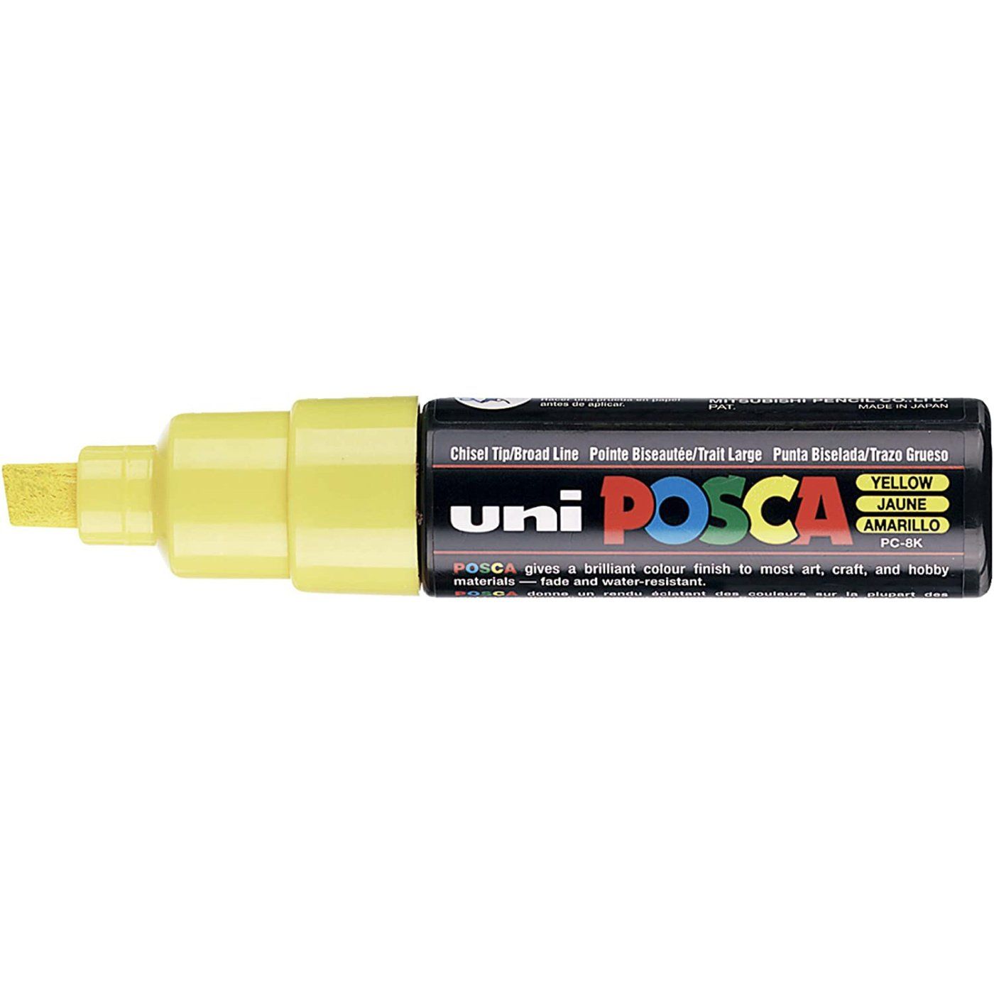 Popisovač Uni Posca PC-8K, 8 mm, žlutý