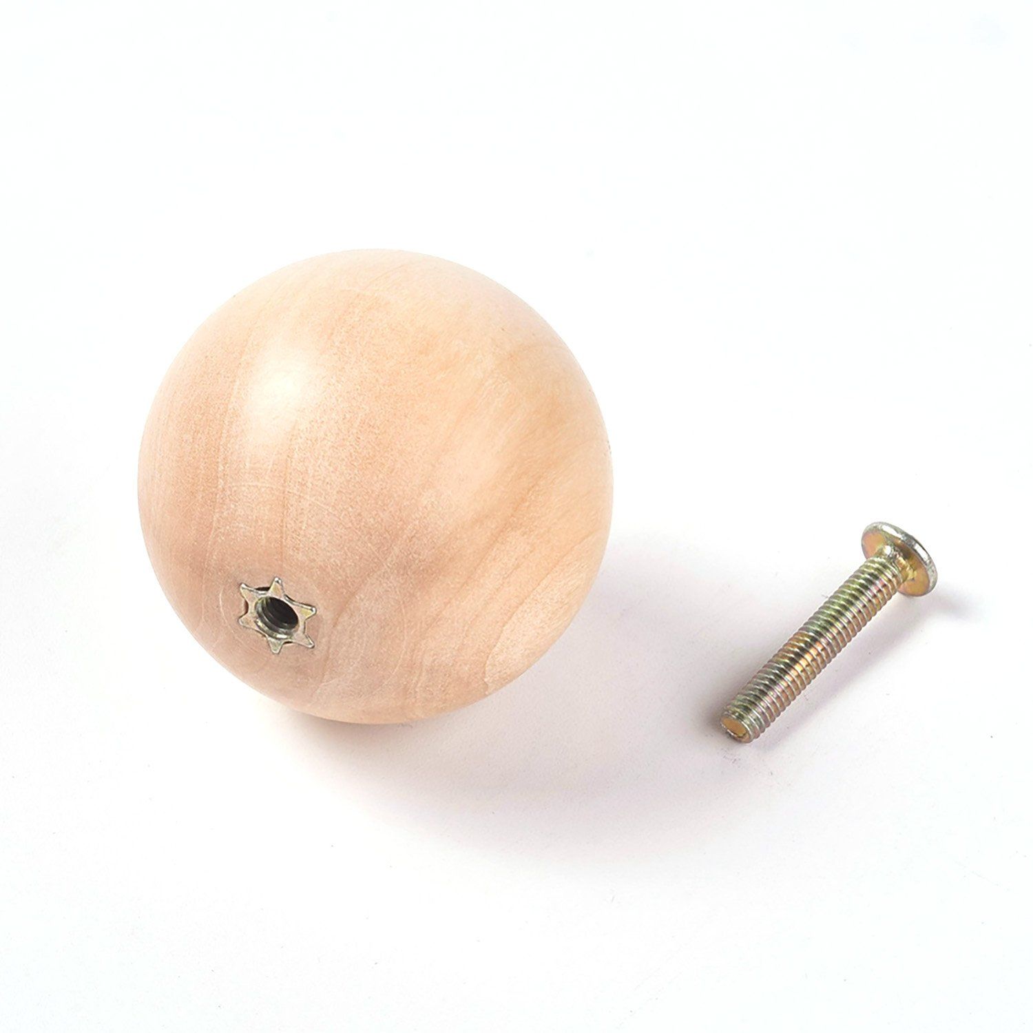 Dřevěná úchytka se šroubem, 4 cm