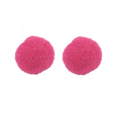 Pom pom kulička, 25 mm, fuchsie, 10 ks