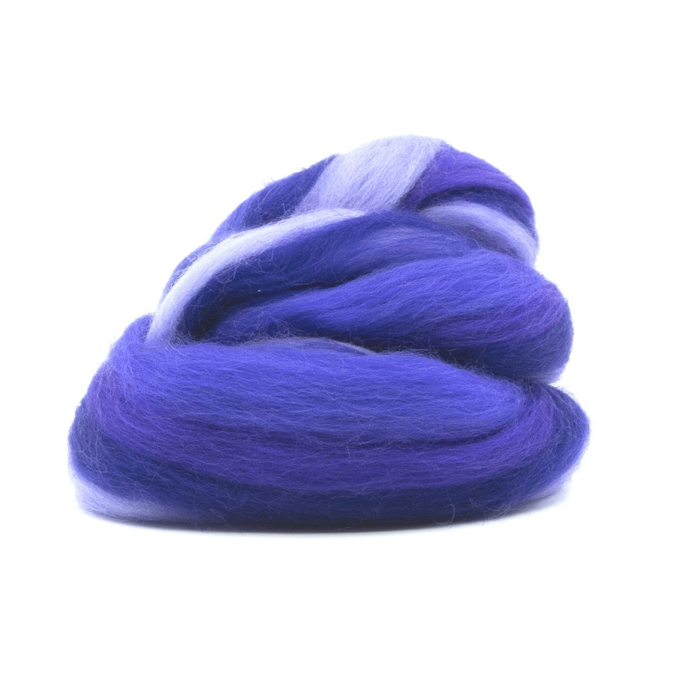 Plstěné rouno, česané, 20 g, vícebarevné, Fialka