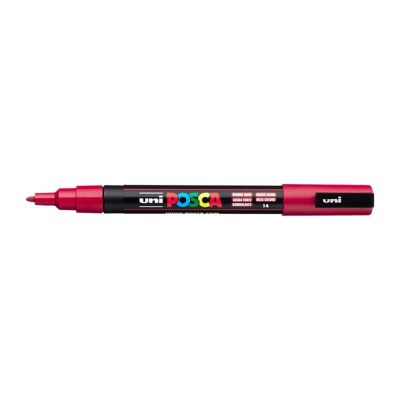 Popisovač Uni Posca PC-3M, 1,3 mm, tmavě červený