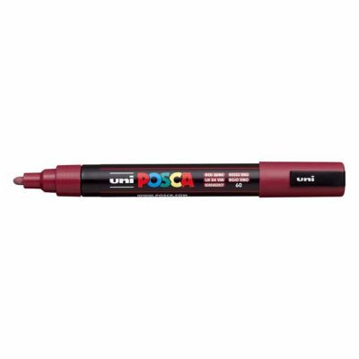 Popisovač Uni Posca PC-5M, 2,5 mm, bordová