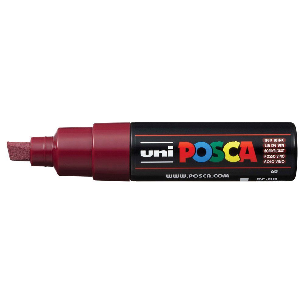 Popisovač Uni Posca PC-8K, 8 mm, bordová