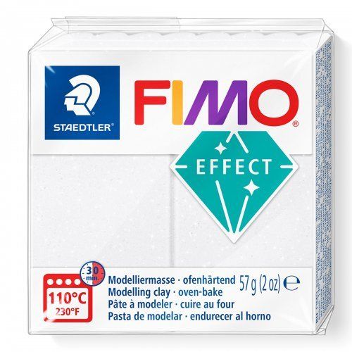 FIMO Effect Galaxy, 57 g, 002 bílá