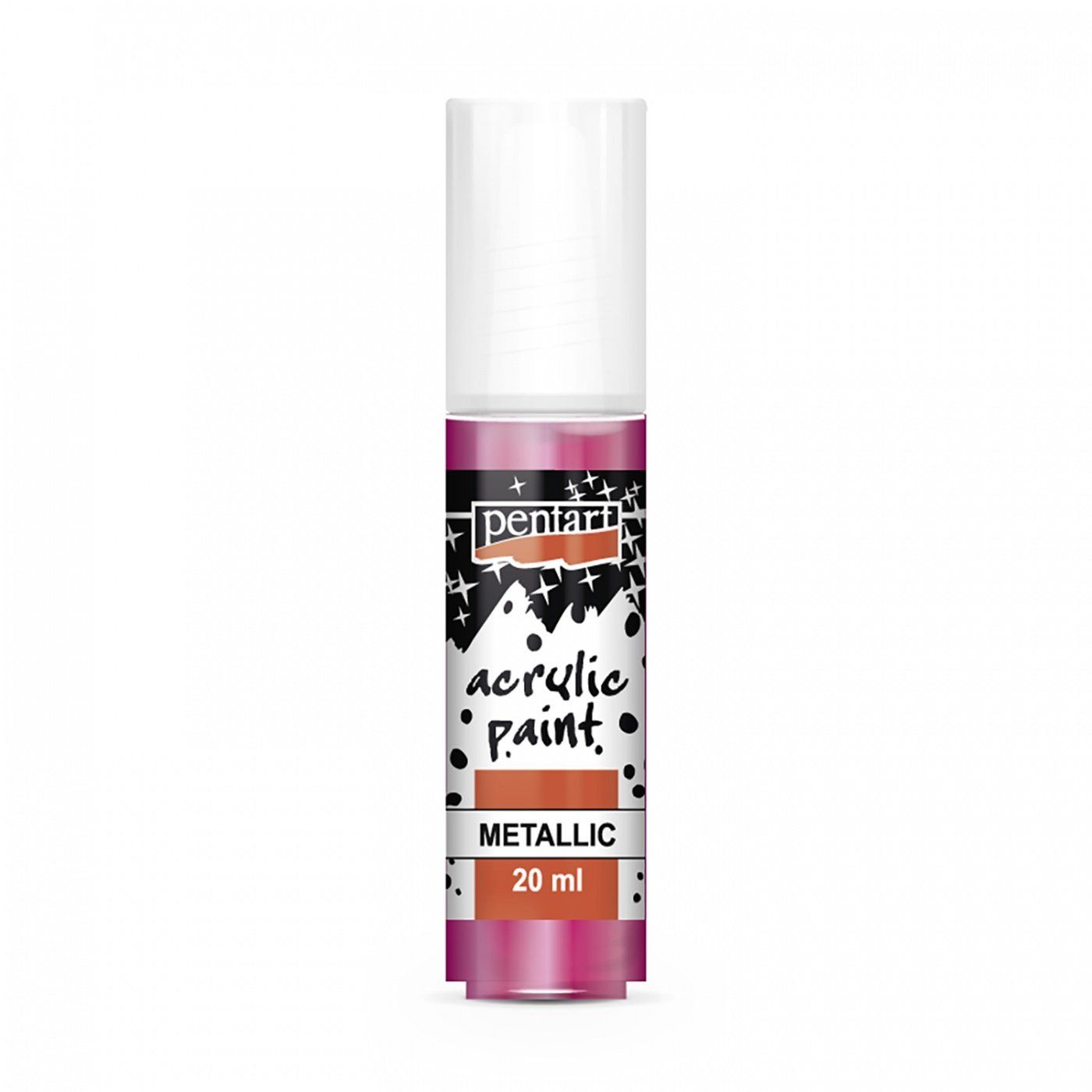 Metalická akrylová barva 20 ml, magenta
