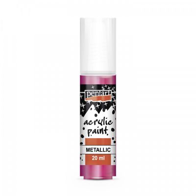 Metalická akrylová barva 20 ml, magenta