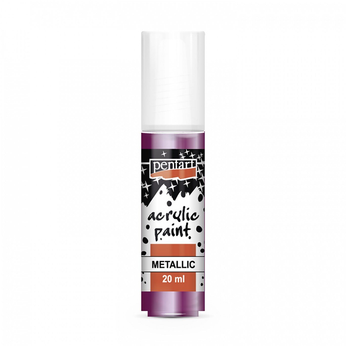 Metalická akrylová barva 20 ml, světle fialová
