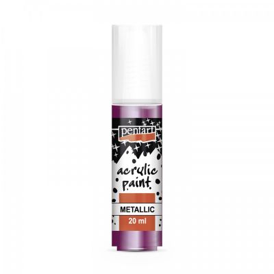 Metalická akrylová barva 20 ml, světle fialová