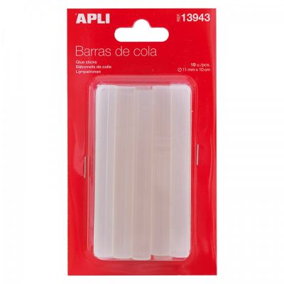 APLI Náplně do tavné pistole, tyčinky, průměr 11 mm, 10 ks