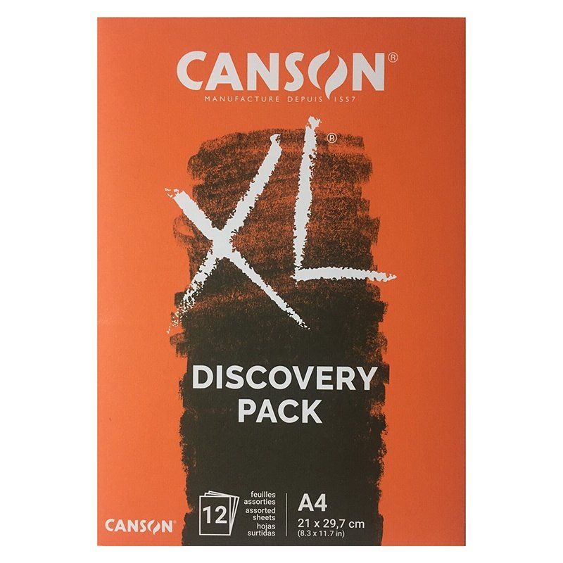 CANSON XL Discovery Pack Dessin &amp; Croquis A4, 12 listů