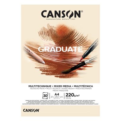 CANSON Skicák Graduate Mixed Media natural A4, 220 g, 30 listů