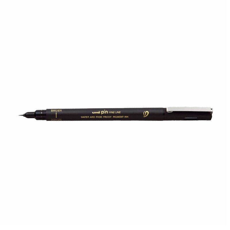 UNI PIN brush, štětcový hrot - extra tenký, černý
