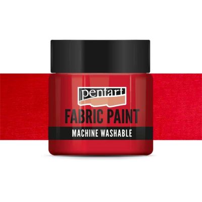 Barva na textil, 50 ml, neprůhledná červená