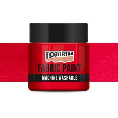 Barva na textil, 50 ml, neprůhledná karmínová
