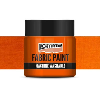 Barva na textil, 50 ml, neprůhledná oranžová