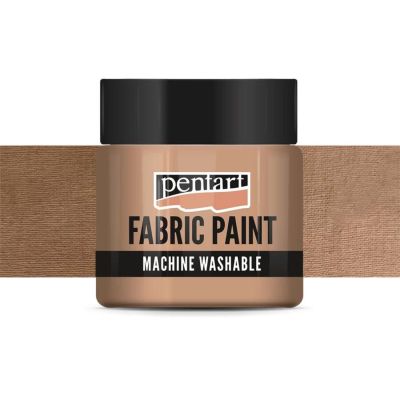 Barva na textil, 50 ml, neprůhledná ořechově hnědá