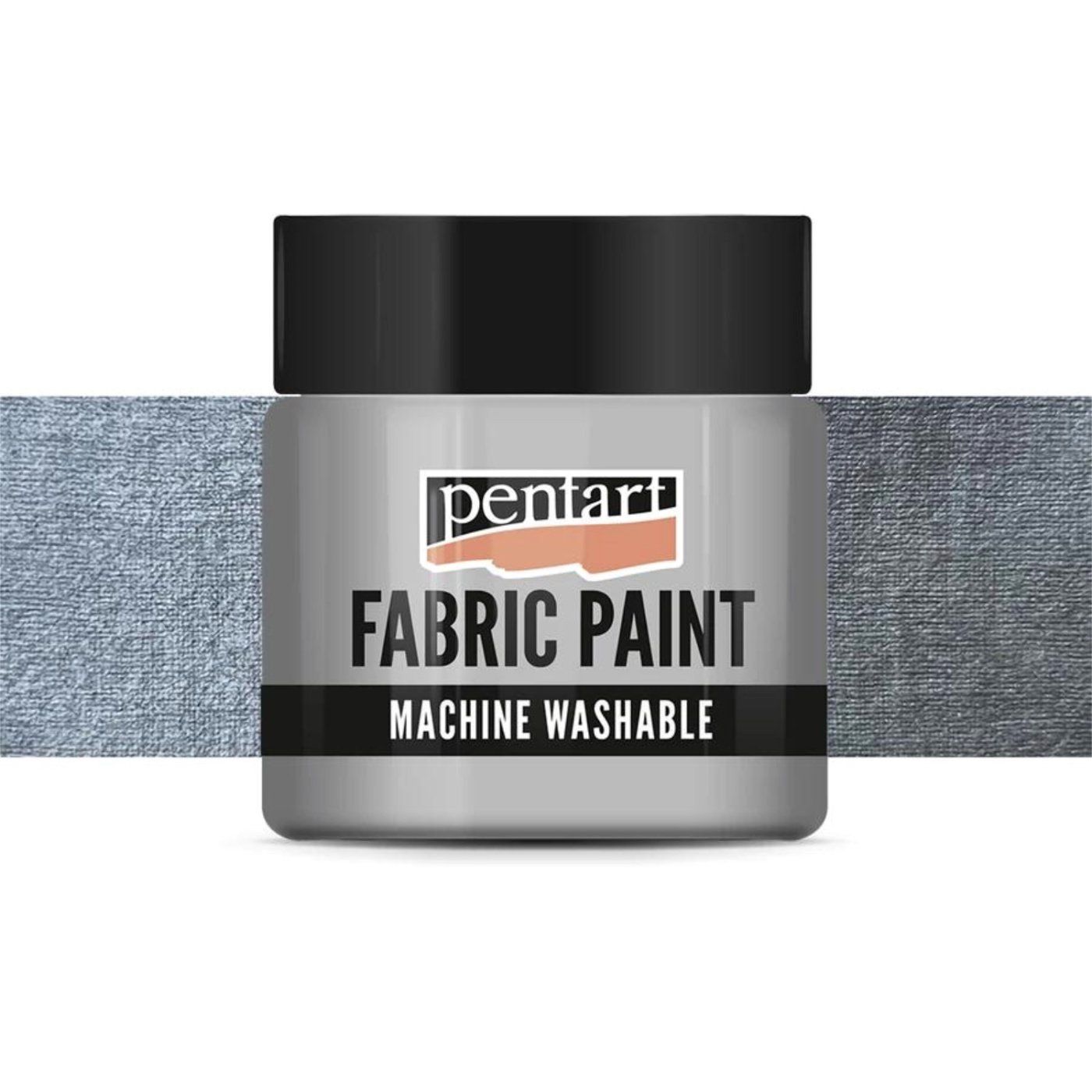Barva na textil, 50 ml, neprůhledná stříbrná metalíza
