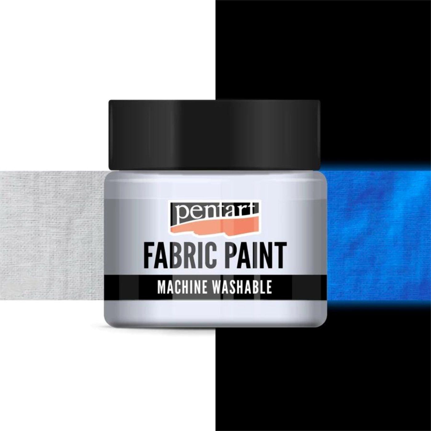 Barva na textil, 30 ml, neprůhledná, světle modrá, svítící ve tmě