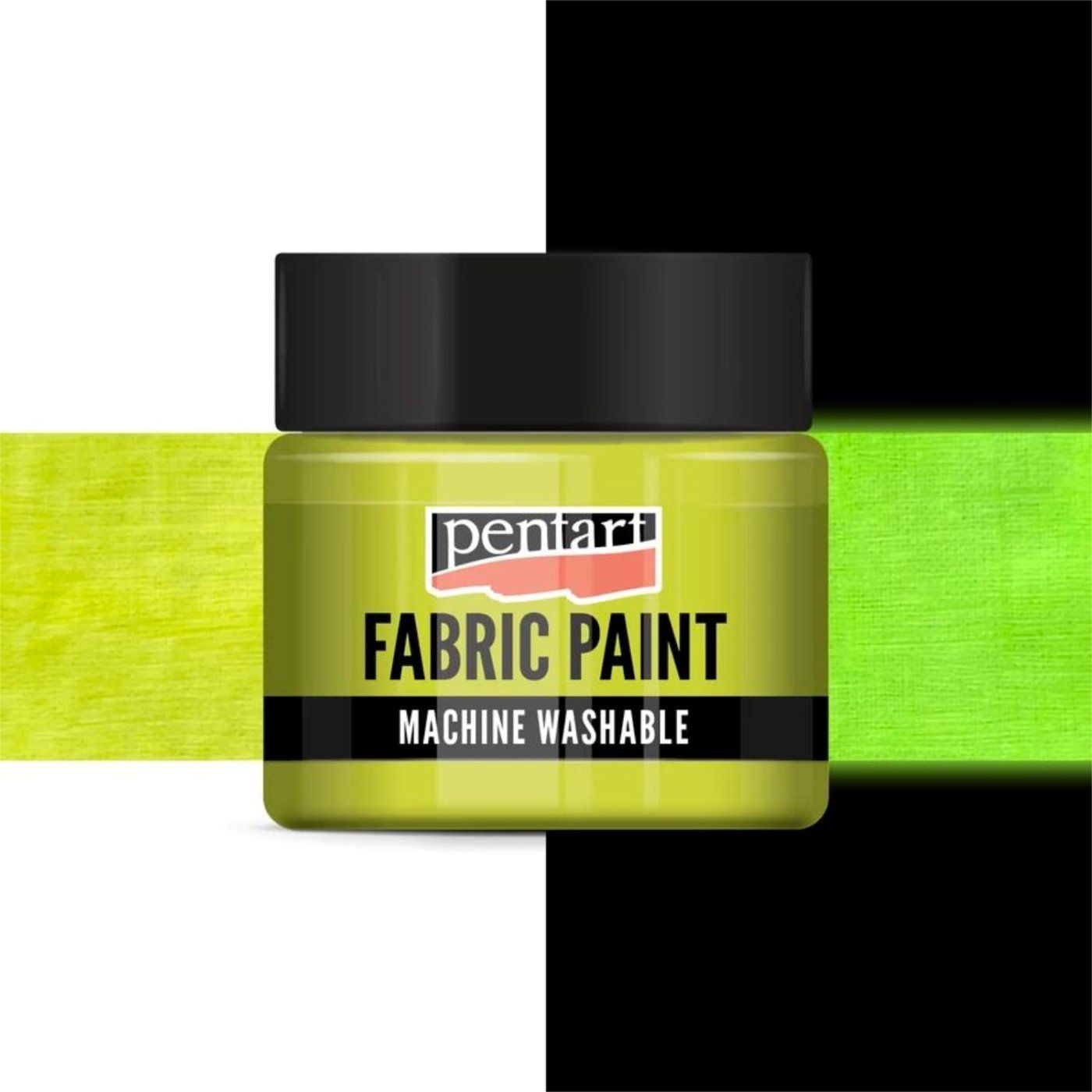 Barva na textil, 30 ml, neprůhledná, žlutá, svítící ve tmě