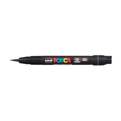 Popisovač UNI POSCA se štětcovým hrotem, černý