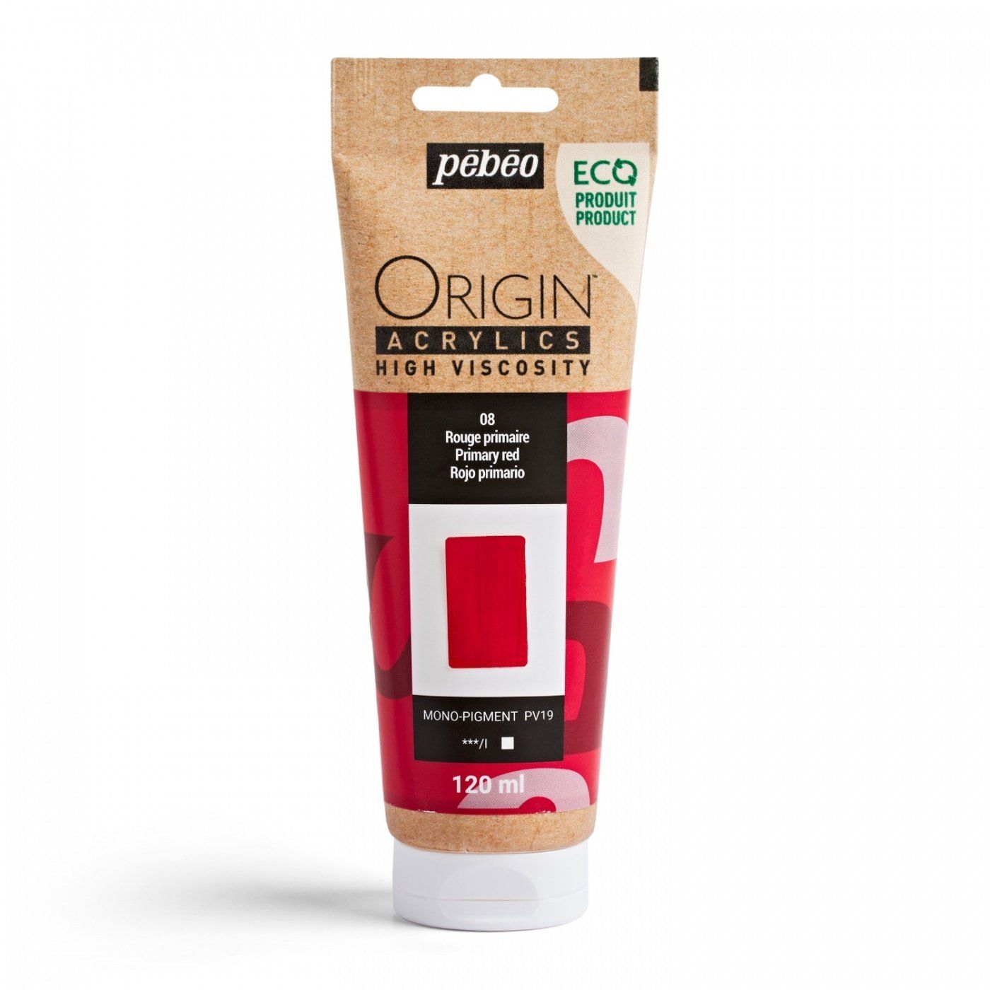 Origin Akrylové barvy, 120 ml, základní červená barva