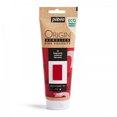Origin Akrylové barvy, 120 ml, karmínově červená