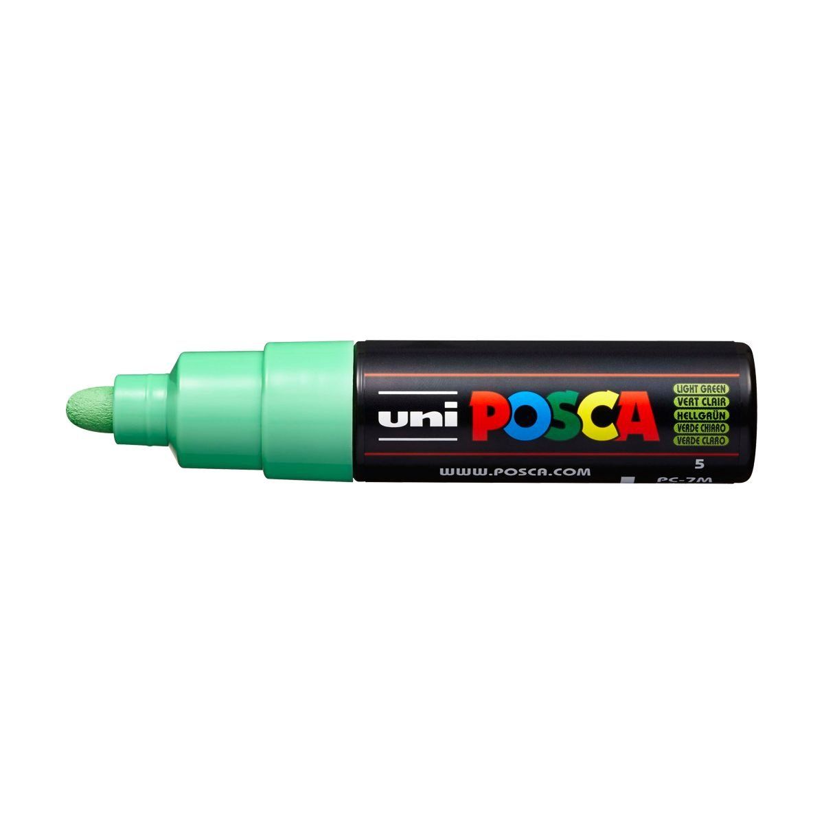 Popisovač Uni Posca PC-7M, 4,5-5,5 mm, světle zelený