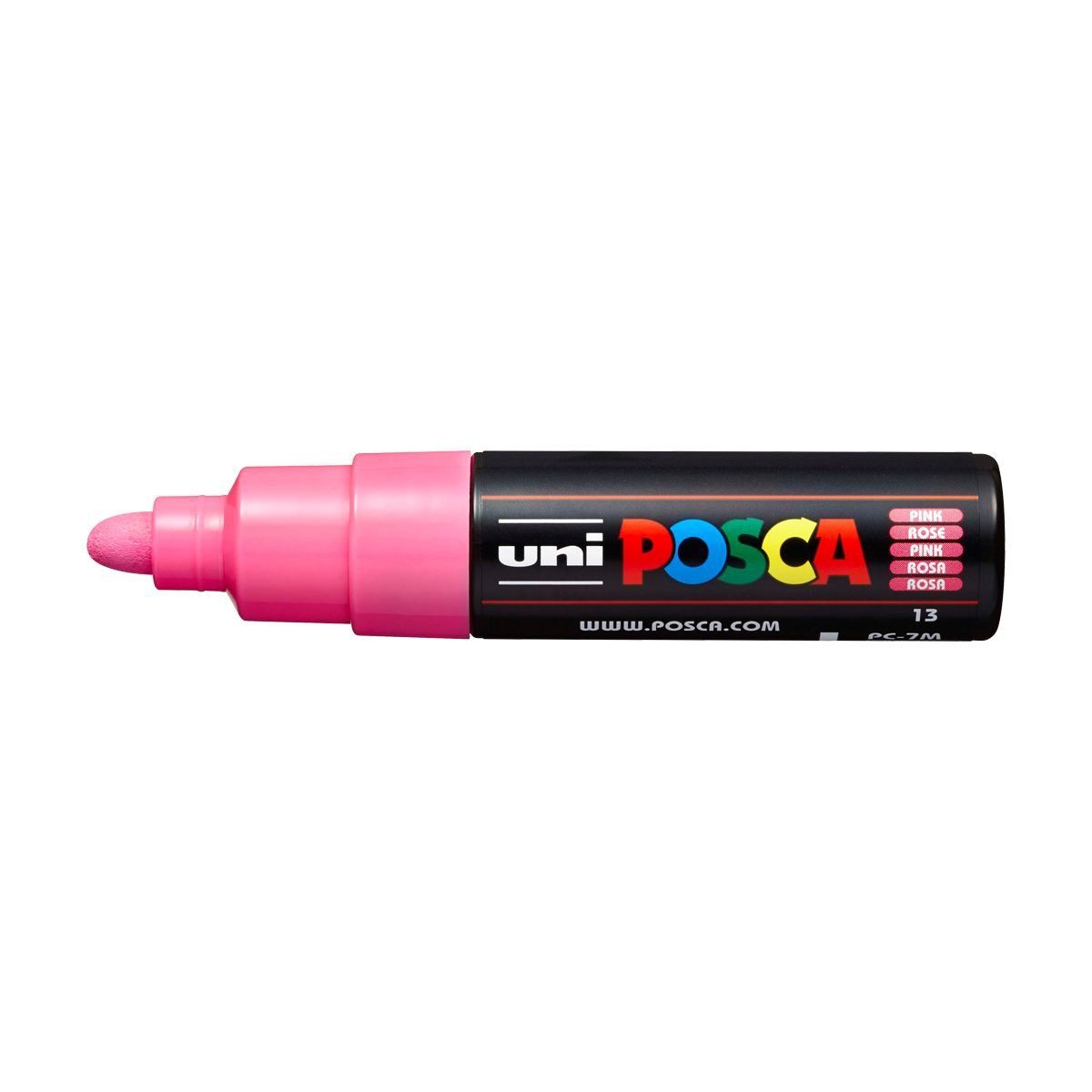 Popisovač Uni Posca PC-7M, 4,5-5,5 mm, růžový