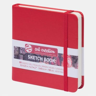 Art Book, Art Creation, skicák, 12 x 12 cm, červený