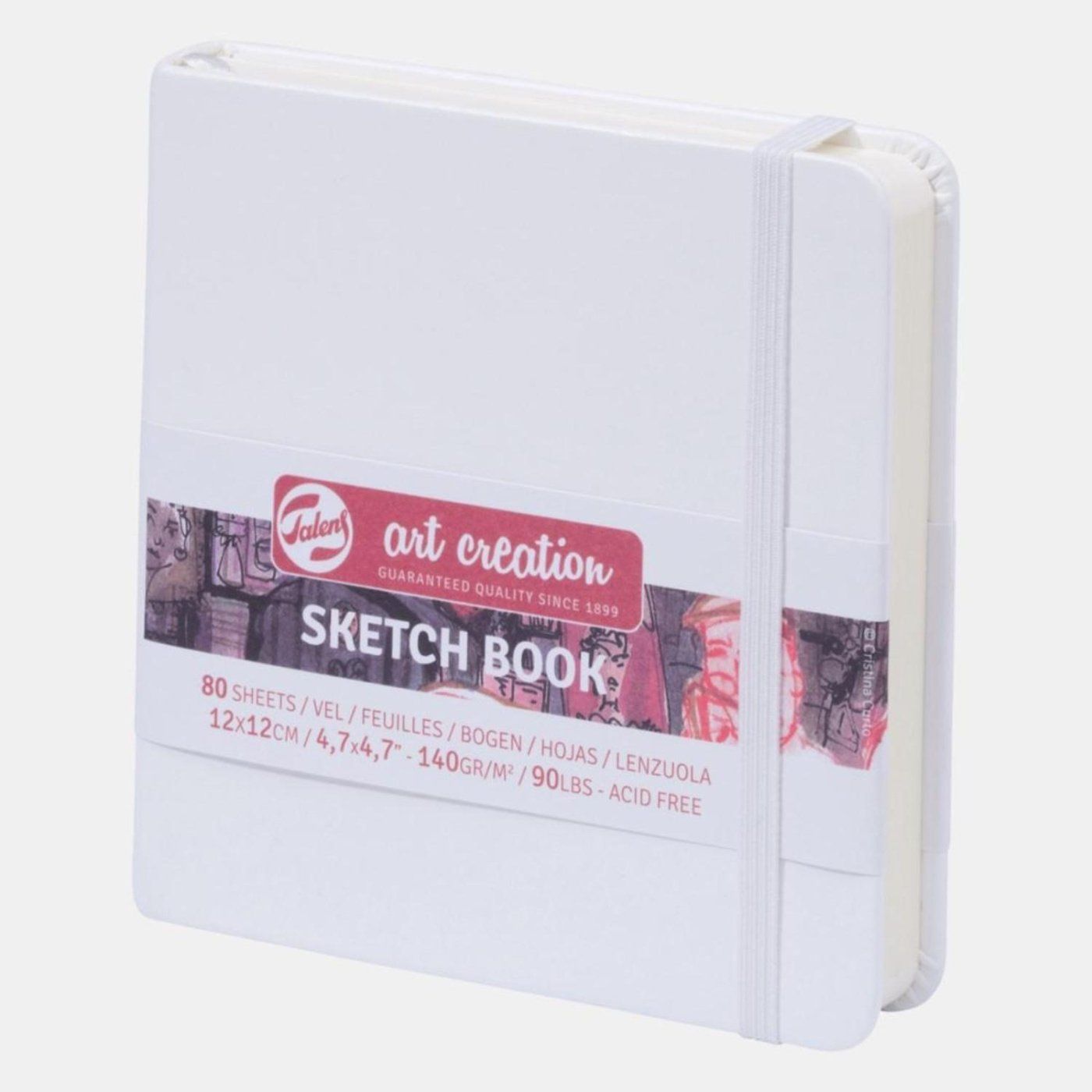 Art Book, Art Creation, skicák, 12 x 12 cm, bílý