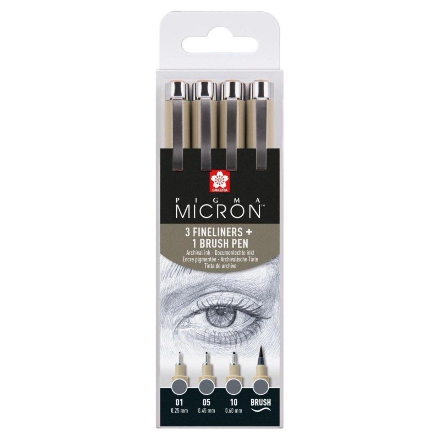 SAKURA Pigma Micron fineliner, sada 4 kusů Cool Gray