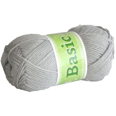 Basic, akrylová příze, 50 g, cca 150 m, 9007 šedá