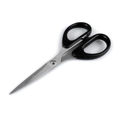 Rovné nůžky, černé 14 cm