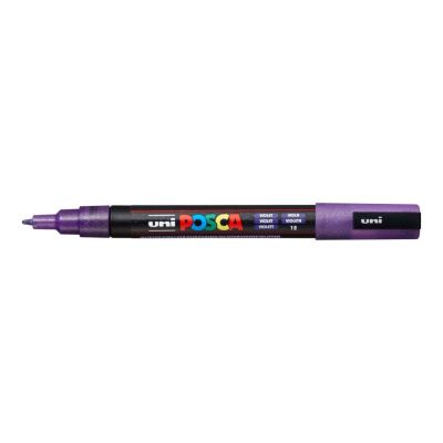 Popisovač Uni Posca PC-3ML, 1,3 mm, fialový glitter