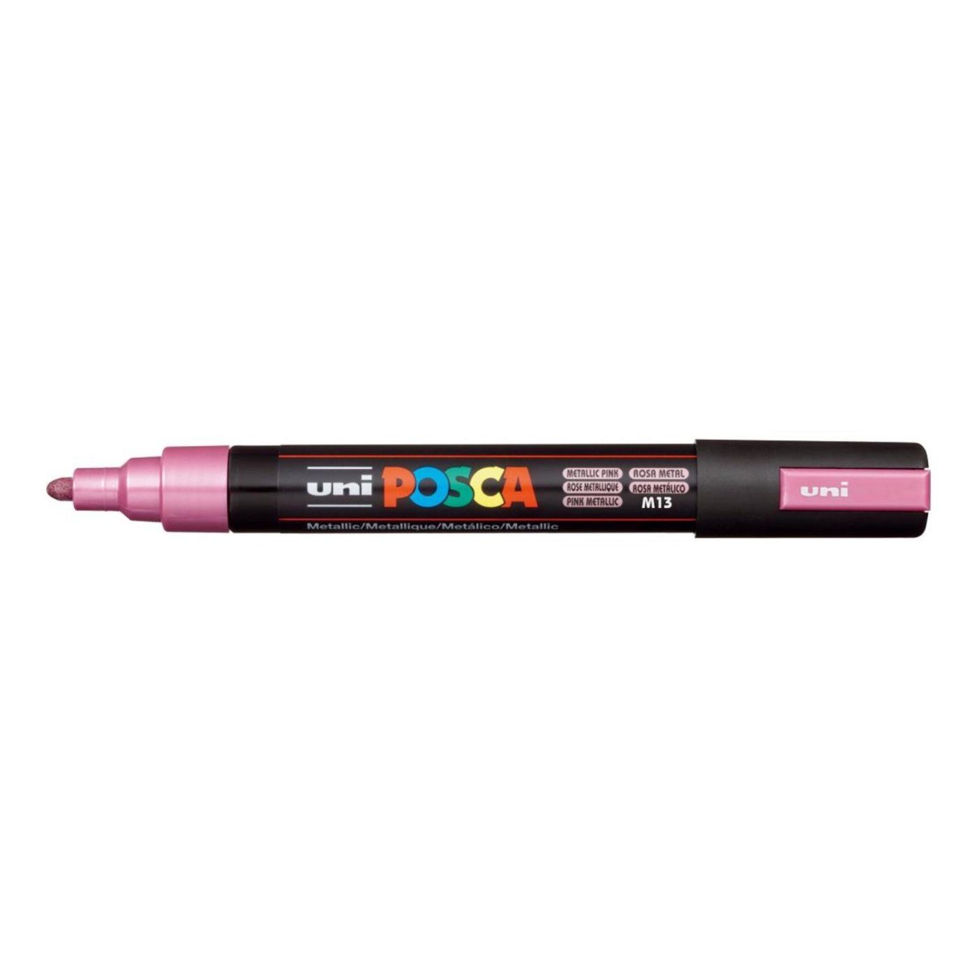 Popisovač Uni Posca PC-5M, 2,5 mm, metalicky růžový