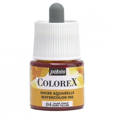 Akvarelový inkoust COLOREX, tmavě žlutý 45 ml