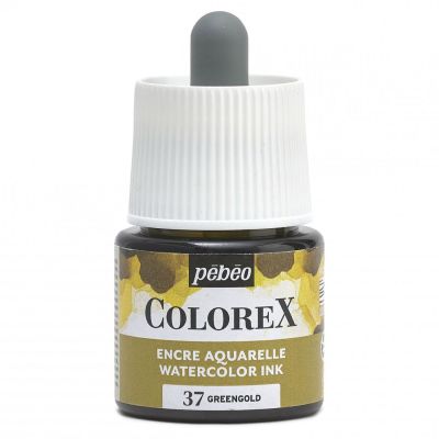 COLOREX akvarelový inkoust, zeleno-zlatý 45 ml