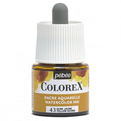 Akvarelový inkoust COLOREX, žlutý okr 45 ml