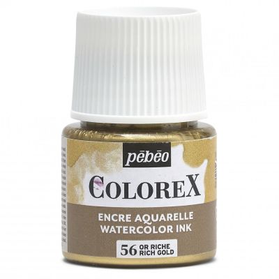 Akvarelový inkoust COLOREX, sytě zlatá 45 ml