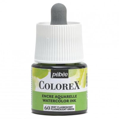 Akvarelový inkoust COLOREX, fluorescenční zelená 45 ml