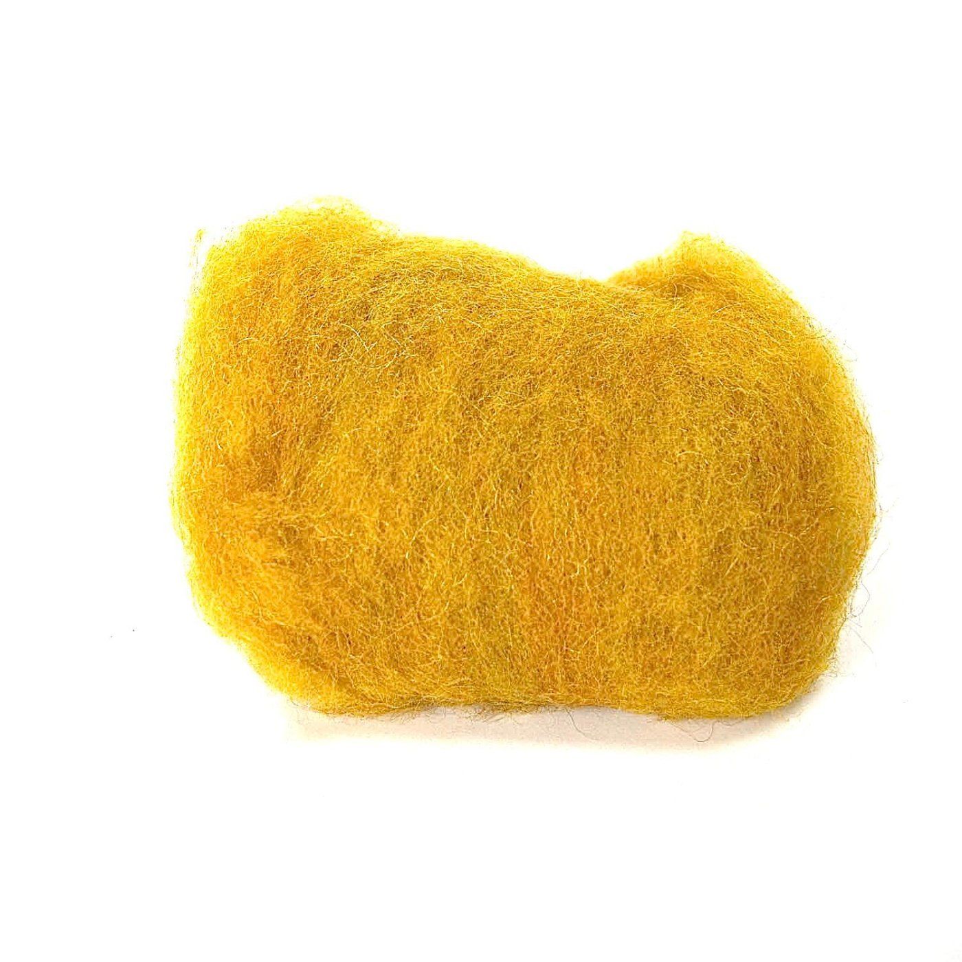 Ovčí rouno na plstění, mykané, s leskem 20 g, žluté