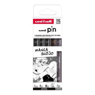 UNI PIN sada 5 pravítek pro kreslení Manga Shojo