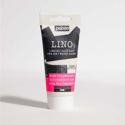 Linorytová barva PEBEO LINOCUT - fluorescenční růžová, 80 ml