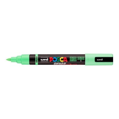 Popisovač UNI POSCA se štětcovým hrotem 1 - 4 mm, světlezelený