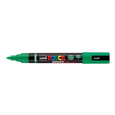 Popisovač UNI POSCA se štětcovým hrotem 1 - 4 mm, zelený