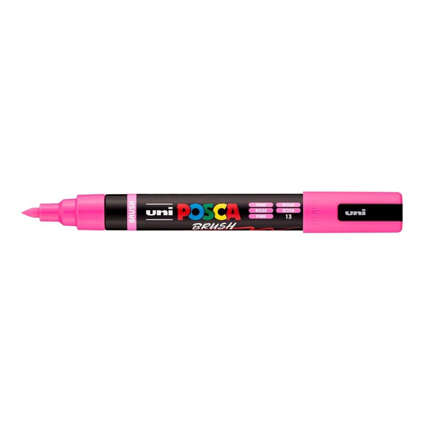 Popisovač UNI POSCA se štětcovým hrotem 1 - 4 mm, ružový